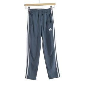 Adidas tear aways Kids Gray blue Joggers basketball pants active wear y2k sz sm